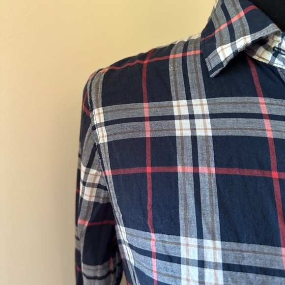 *J. CREW* Blue x Red Plaid Long Sleeve Button Down Shirt Size Small - Picture 3 of 7